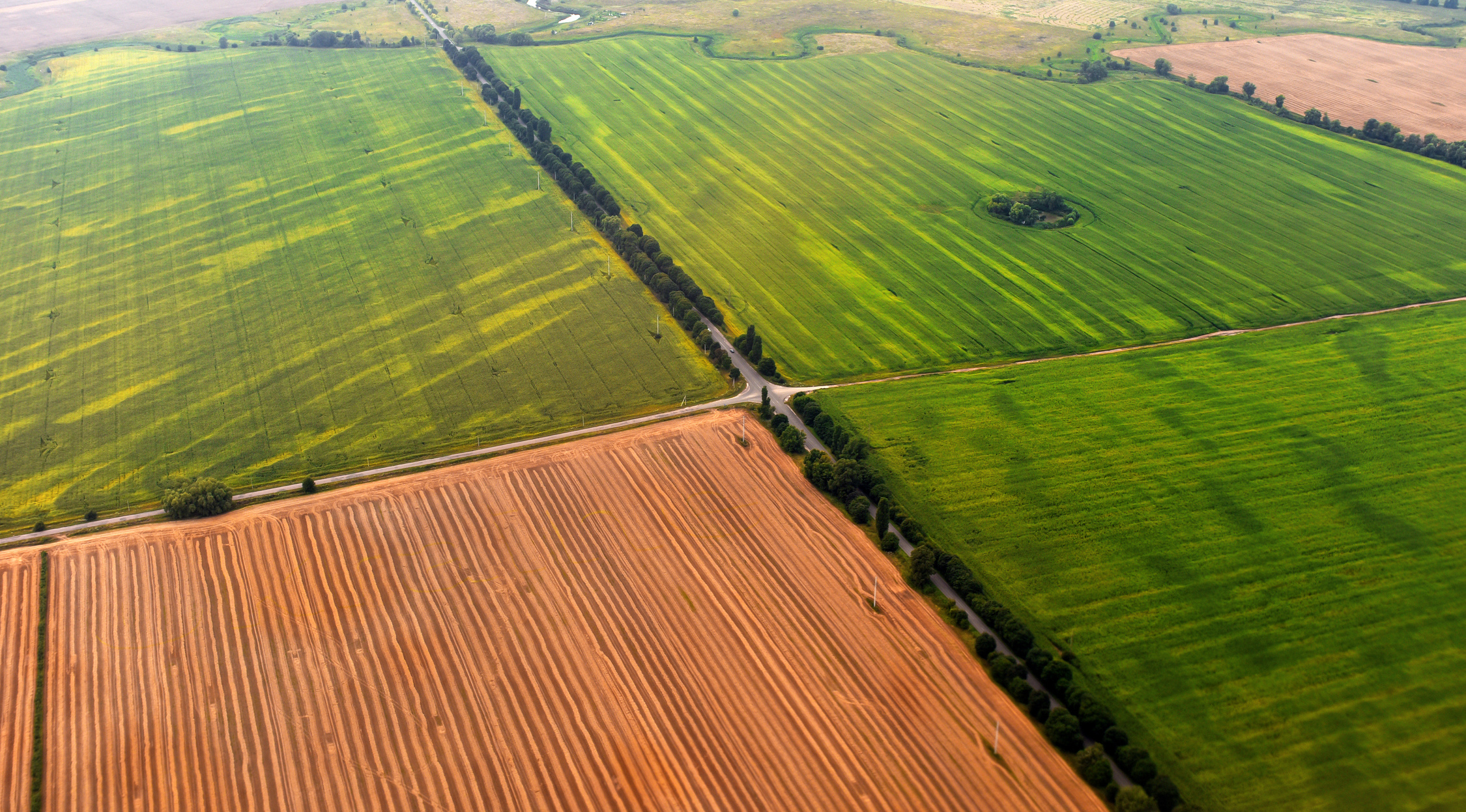 Aerial photo of agriculture land